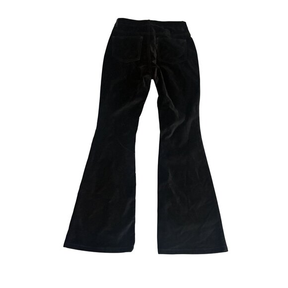 Maje Pramy Flare-Leg Velvet Pants in Black - Picture 6 of 7